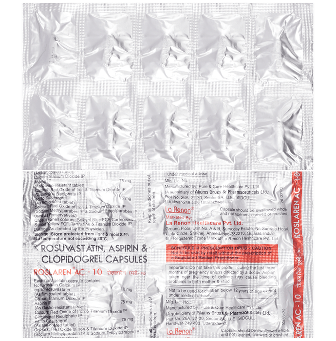 Roslaren AC 75mg/10mg/75mg Capsule - Classic Derma