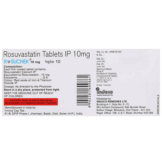 Rosuchek 10mg Tablet