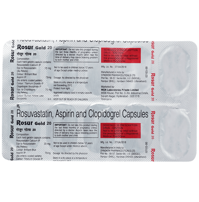 Rosur Gold 75mg/20mg/75mg Capsule