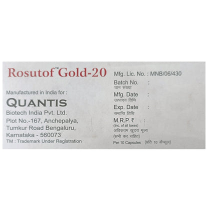 Rosutof-Gold 20 Capsule