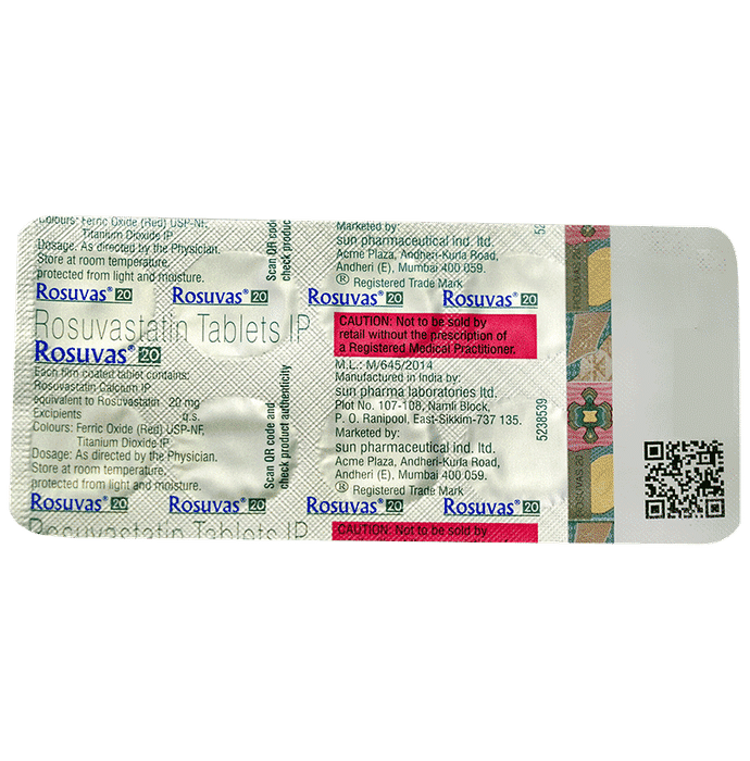 Rosuvas 20 Tablet
