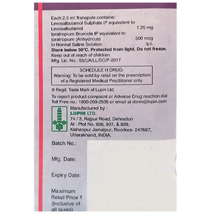Salbair I Neb 1.25 Transpules 2.5ml