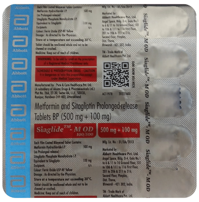 Siaglide-M OD 100mg/500mg Tablet PR