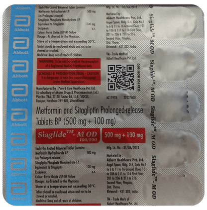 Siaglide-M OD 100mg/500mg Tablet PR