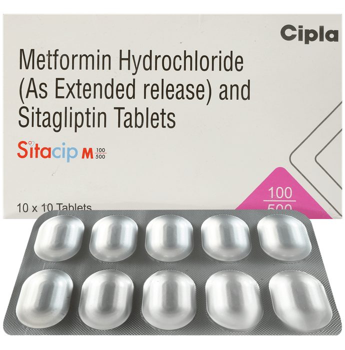 Sitacip M 100mg/500mg Tablet ER - Classic Derma