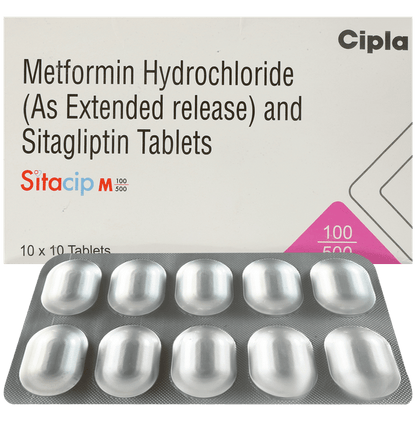 Sitacip M 100mg/500mg Tablet ER - Classic Derma