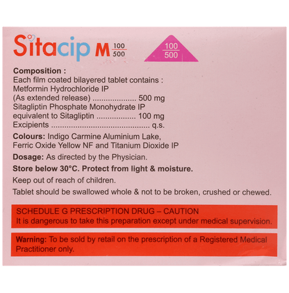 Sitacip M 100mg/500mg Tablet ER