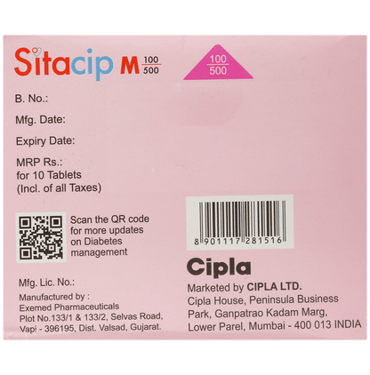 Sitacip M 100mg/500mg Tablet ER