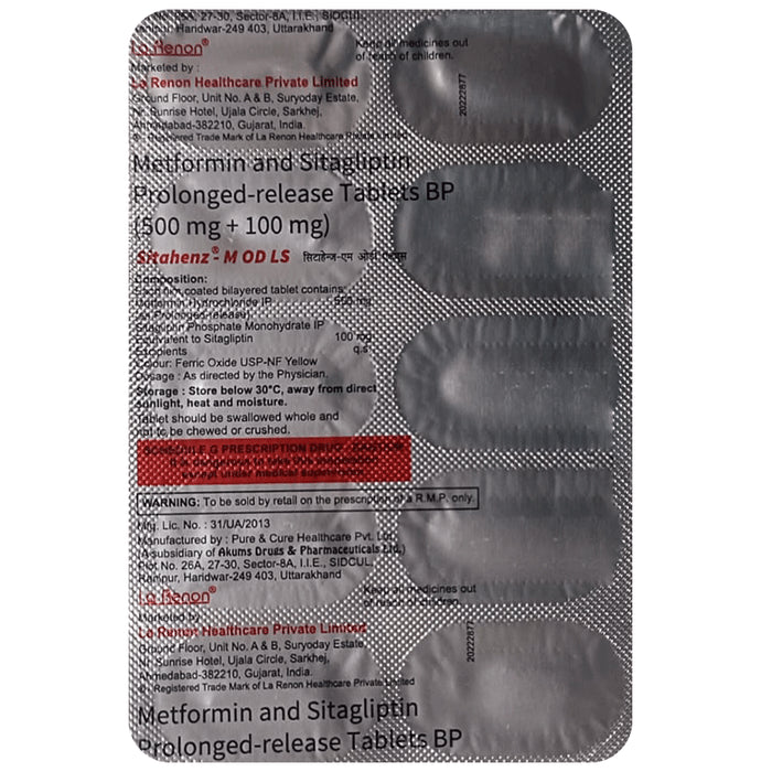 Sitahenz M OD LS Tablet PR - Classic Derma