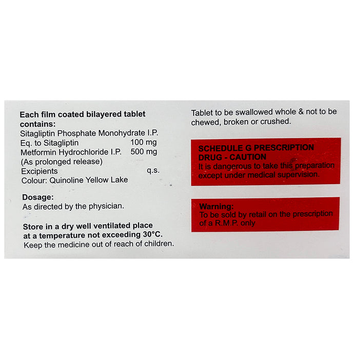Sitalembic M 100mg/500mg Tablet