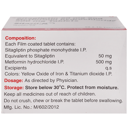 Sitazit-M 50mg/500mg Tablet