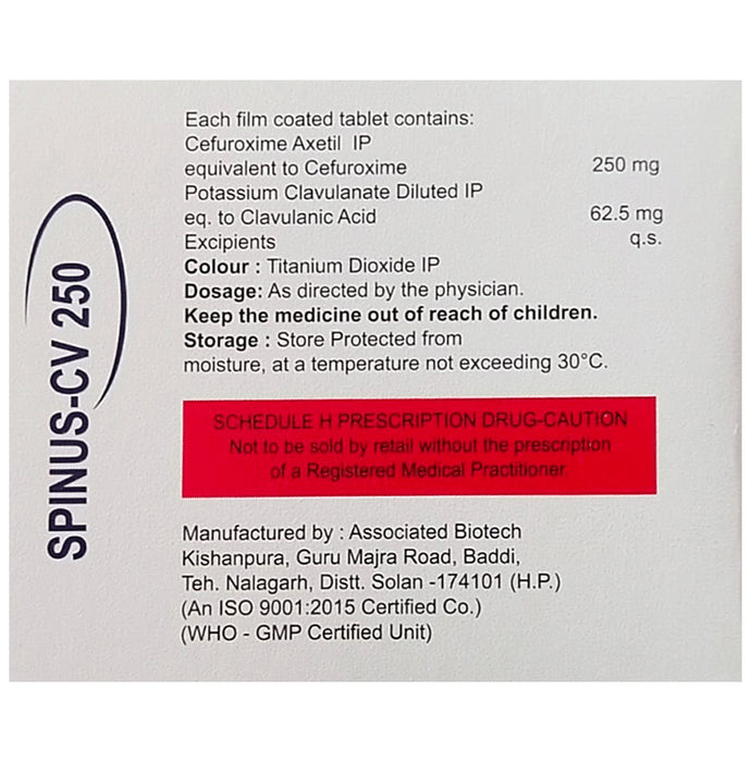 Buy Spinus-CV 250 Tablet Online | Classic Derma – Classic Derma-UAE