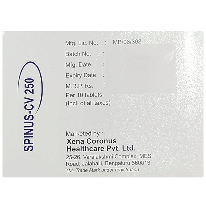 Buy Spinus-CV 250 Tablet Online | Classic Derma – Classic Derma-UAE