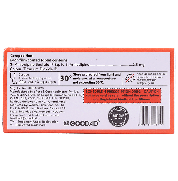S-Predipine 2.5 Tablet