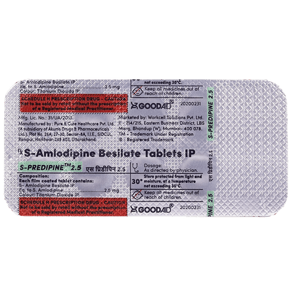 S-Predipine 2.5 Tablet