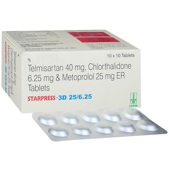 Starpress 3D 6.25mg/25mg/40mg Tablet - Classic Derma