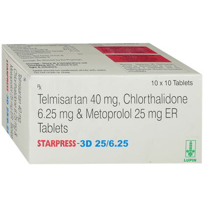 Starpress 3D 6.25mg/25mg/40mg Tablet