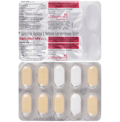 Switglim-MV 2mg/500mg/0.2mg Tablet ER - Classic Derma
