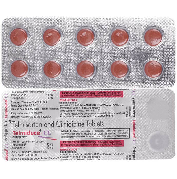Buy Telmiduce CL 10mg/40mg Tablet Online | Classic Derma – Classic ...