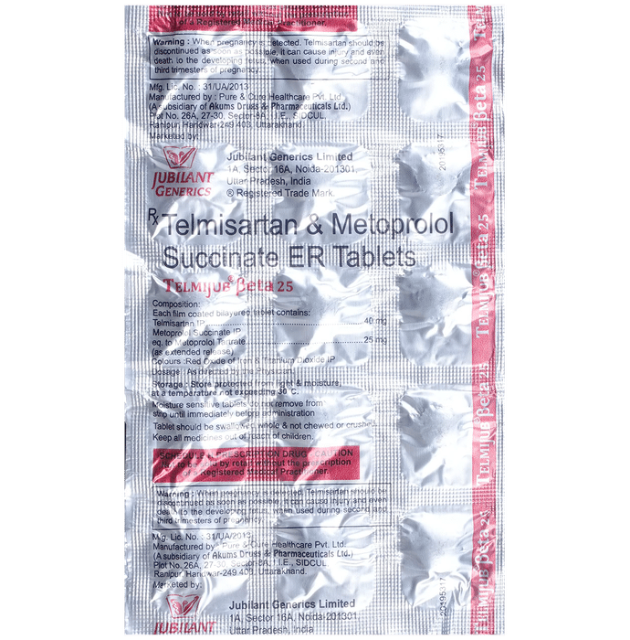 Telmijub Beta 40mg/25mg Tablet ER