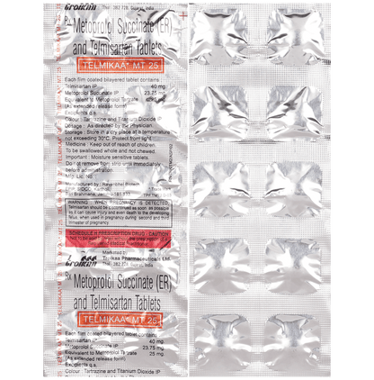 Telmikaa MT 25 Tablet ER - Classic Derma