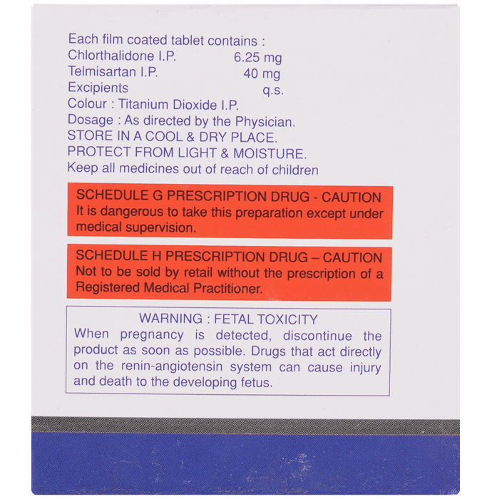 Telsar CH 40mg/6.25mg Tablet