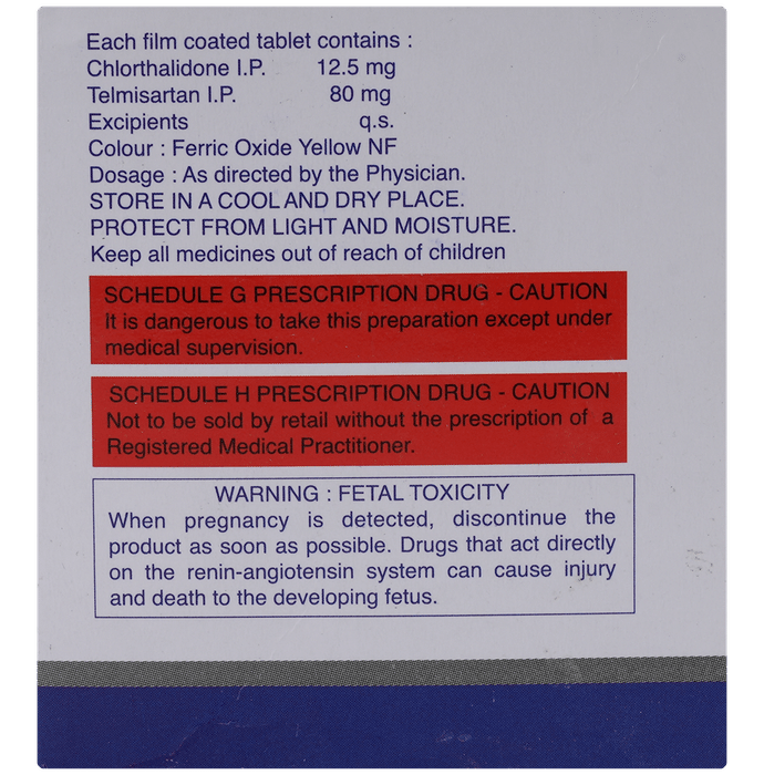Telsar CH 80mg/12.5mg Tablet