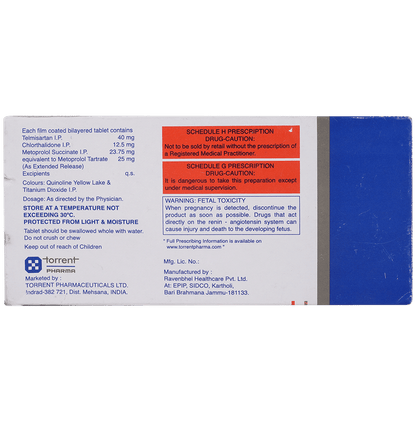 Telsar CHM 25 Tablet