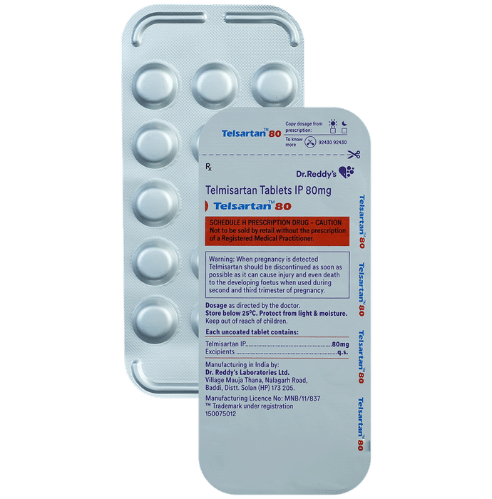 Telsartan 80 Tablet - Classic Derma