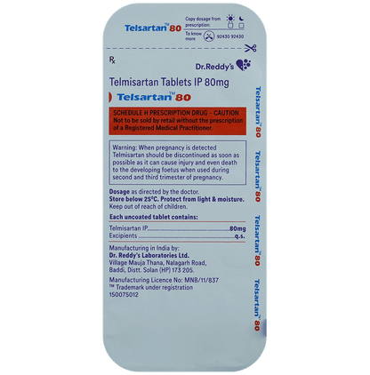Telsartan 80 Tablet