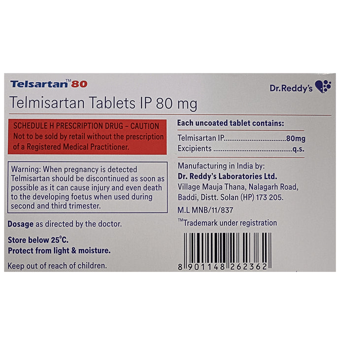 Telsartan 80 Tablet