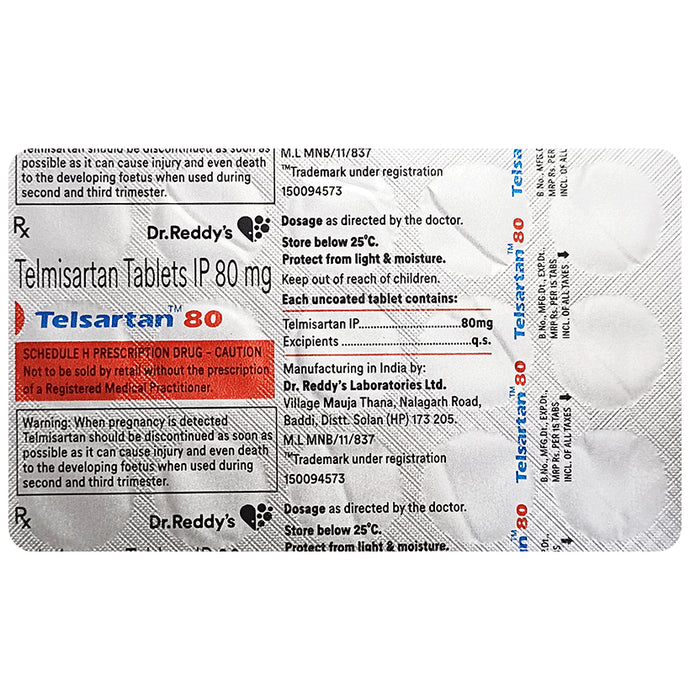 Telsartan 80 Tablet