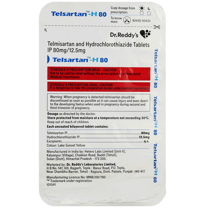 Telsartan-H 80 Tablet