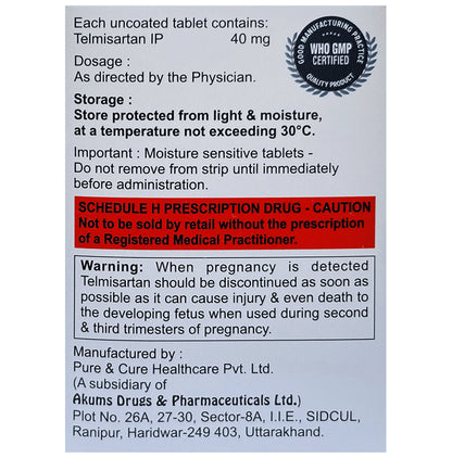Telsipril 40 Tablet