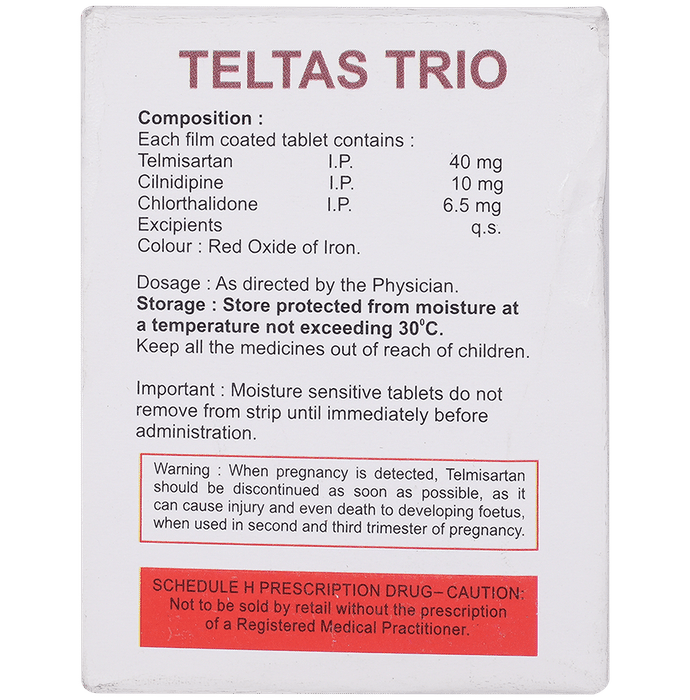 Buy Teltas Trio 40mg/10mg/6.5mg Tablet Online | Classic Derma – Classic ...