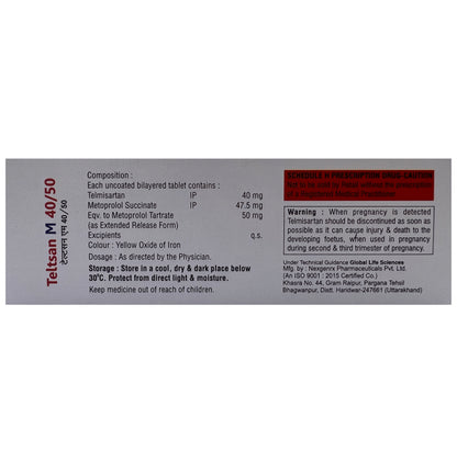 Teltsan M 40/50 Tablet ER