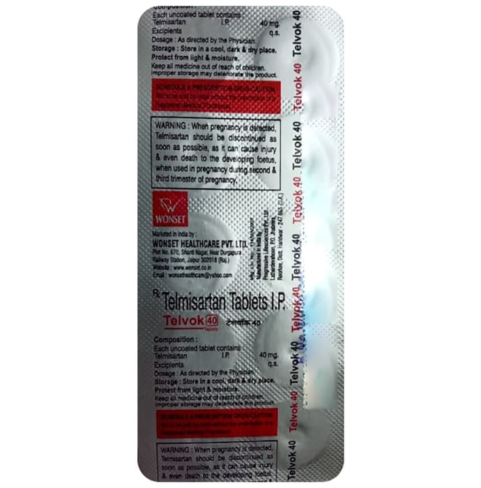 Telvok 40mg Tablet - Classic Derma