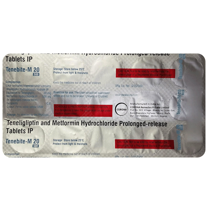 Tenebite 20 Buy Tenebite-M 20/500 Tablet PR Online | Classic Derma – Classic Derma-UAE