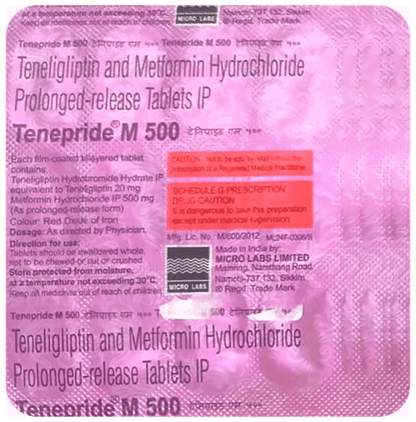 Tenepride M 500 Tablet PR - Classic Derma