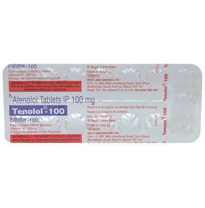 Tenolol 100 Tablet
