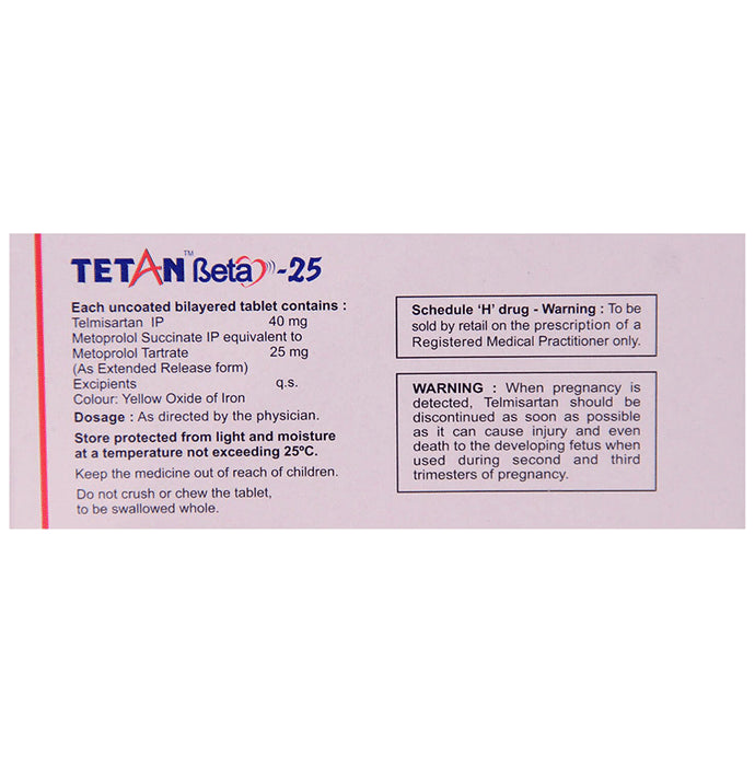 Tetan Beta 25 Tablet ER