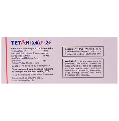Tetan Beta 25 Tablet ER