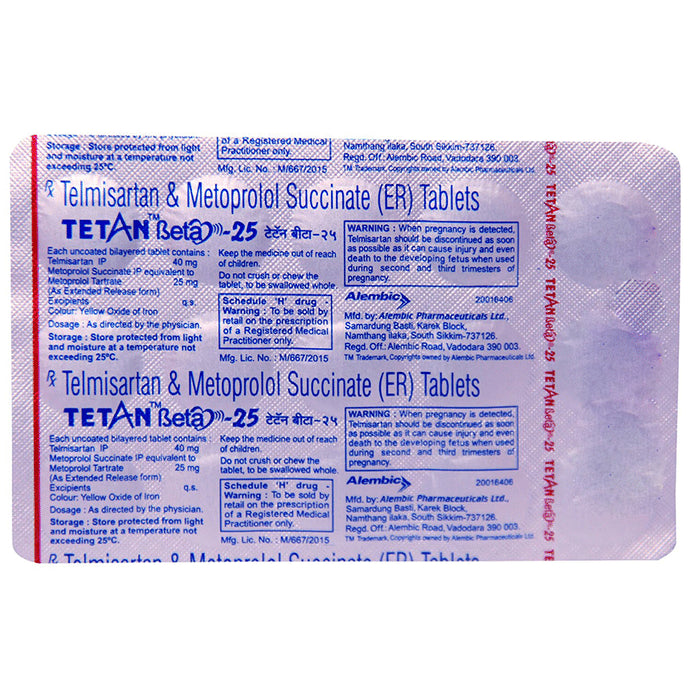 Tetan Beta 25 Tablet ER