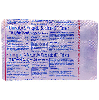Tetan Beta 25 Tablet ER