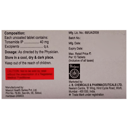 Jbtor 40mg Tablet