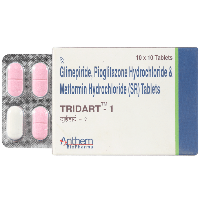 Tridart 1mg/500mg/15mg Tablet - Classic Derma