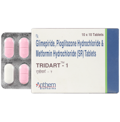Tridart 1mg/500mg/15mg Tablet - Classic Derma