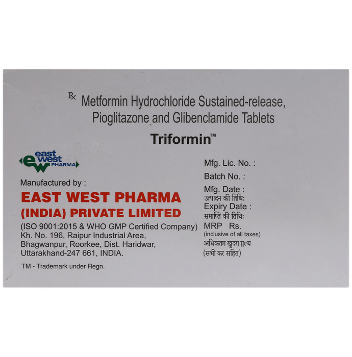 Triformin 5mg/500mg/15mg Tablet