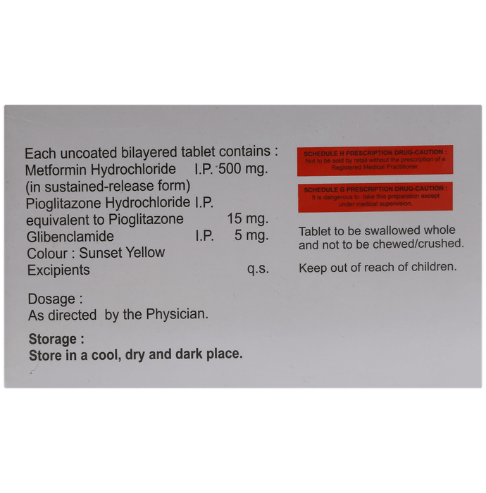 Triformin 5mg/500mg/15mg Tablet