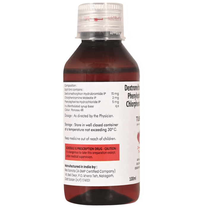 Tubrex-DX Syrup Strawberry Sugar Free